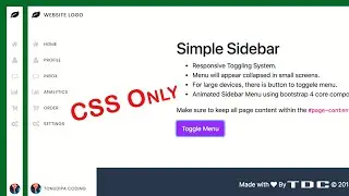 Unleash the Power of CSS Sidebar and Transform Your Website Design! @TonuDipa Coding