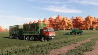 FS22 / Карта Шевченково / Уборка травы на силос, прессование.