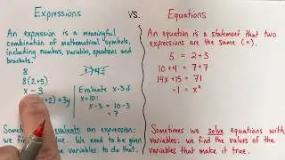 What’s the difference between expressions and equations?