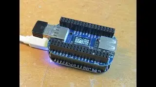 PocketBeagle cape with USB hub and tiny OLED display