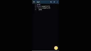 Print Numbers Triangle Shape using Python. #Shorts 🔥