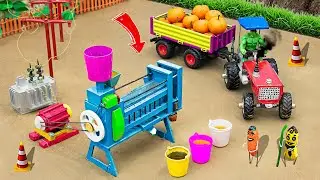 Diy tractor making mini Orange Juice Machine | Diy agricultural processing machine |@Sunfarming