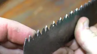 How quickly and simply to sharpen a hacksaw with a file! Not everyone knows this but everyone can.