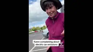 Karen complains about emission sitting in Electric car
