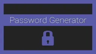 JavaScript Password Generator