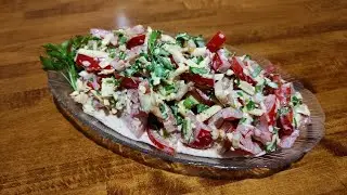Как же это вкусно! Салат из помидоров и сыра!