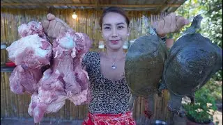 Cook turtle soup with ribs pork recipe - Amazing cooking