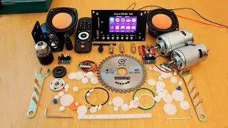 Gadgets: Mp4 module, speakers, 895/775 motor, saw, micro drill and more