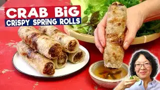 Big Vietnamese Crispy Spring Rolls, Crab & Pork Stuffing. We like to eat them in my family back home