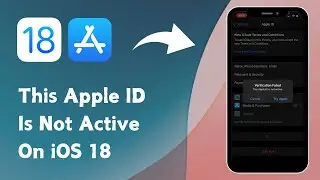 How to Fix Verification Failed This Apple ID Is Not Active On iPhone iOS 18 (2024)