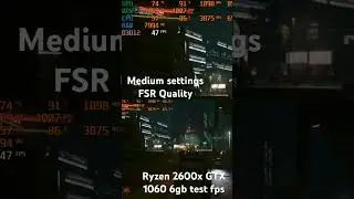 Ryzen 2600x GTX 1060 6gb test fps Cyberpunk 2077