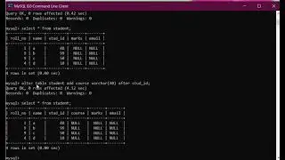 #Alter  Use of Alter command In Mysql -3, Practically