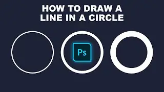 How to draw a line in a circle in Photoshop