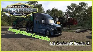 ATS 1.53 Realistc Freightliner Cascadia Harrison-AR  Houston-TX   546 milhas em comboio G29