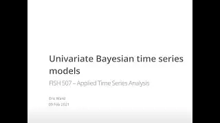 ATSA21 Lecture 12: Univariate Bayesian estimation