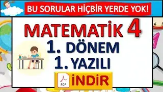 4. Sınıf Matematik 1. Dönem 1.Yazılı Test | 4. Sınıf Matematik Yazılı