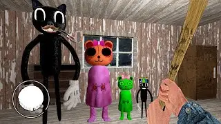 МЫ НАШЛИ СЕМЬЯ МУЛЬТЯШНЫЙ КОТ ЙОЙО В ГРЕННИ ОНЛАЙН   Granny Online Horror Game SCP Family Yoyo cat