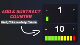 Add & Subtract Counter with Progress Bar | HTML, CSS & JavaScript | Preview #coding