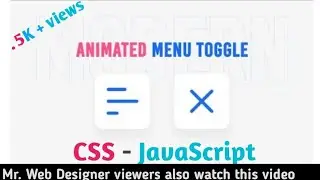 CSS Animated Menu | How to create Animated Menu | CSS Effects