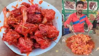 Huge Veg Manchurian making in Kendrapada 🔥🔥😍 || Indian Streetfood || Asian Street Food