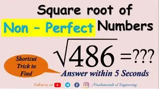 Non Perfect Square Root उत्तर काढा फक्त 5 सेकंदामध्ये Best Trick in मराठी। 