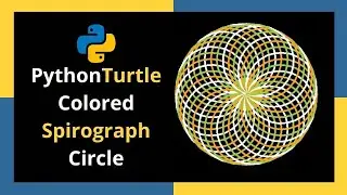 Python Colored Pattern Program | Python Turtle Graphics (Spirograph Design)