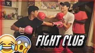 tK House FIGHT CLUB AT 3AM (iCrazyTeddy VS AND IM GONE Boxing match)