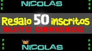 Regalo 50 Inscrito ( Muito obrigado )