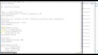 Python turtle Draw Circle Set position
