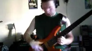 YAMAHA TRB 5II solo (With ZOOM B1 drum machine groove)