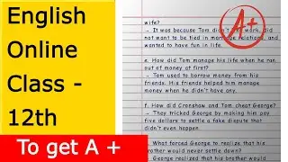 Literature 2 - A Day Class 12 English Online Class For Re-Exam and Regular Students!