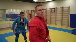 Контр-прием от косого захвата. Самбо в фитнес-клубе 