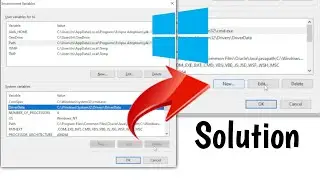 environment variables edit options not working | windows system variables options disable problem