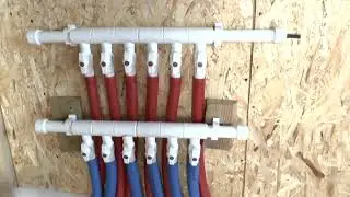 ТЁПЛЫЙ ПОЛ ПО ГРУНТУ  /МАЯКИ ИЗ  ПРОФТРУБЫ НА БРУСКИ
