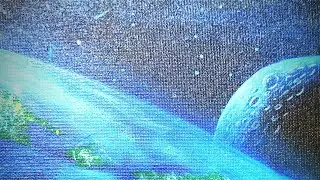 Tutorial to draw the Earth and the moon | easy way to paint the space | learn with ritu and sai