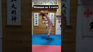 Маваши на 3 счета / Киокушин Каратэ Kyokushin Karate #karate #каратэ #киокушин #kyokushin