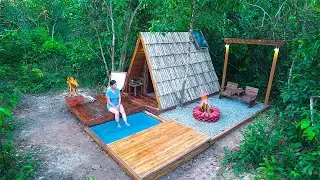 7days Build A Frame Cabin & Private Pool | Complete Solar Power System