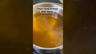 Clean Used Cooking Oil With Water and Corn Starch