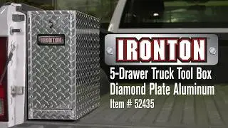 Ironton 5-Drawer Truck Tool Box  Diamond Plate Aluminum 21in.