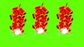 Green screen | Fireworks with Audio