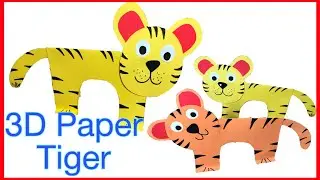 3D TIGER paper craft || How to make Tiger || Paper Tiger || DIY Tiger Paper || National Animal