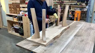 Cherry Wood Bench / Simple & Sturdy Design / Feel the Beautiful Grain of Korean Cherry / Woodworking