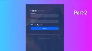 Login Form design using HTML and CSS with animation Part-2