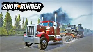 SnowRunner Peterbilt 359 Heavy Haul Torque Monster!😈 [Power Wheelie] [Mod]