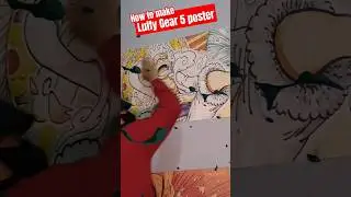 how to make anime poster Luffy gear 5 one piece #onepiece #luffygear5 #animeart