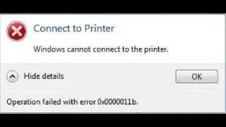 Fix Error Windows Cannot Connect Printer Not Connecting 0x0000011b
