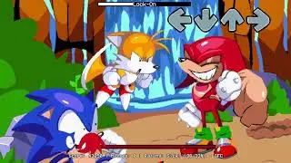 FNF LOCK-ON - Tails and Sonic VS Knuckles | FNF Mod