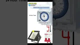 👉How to connect the street flood light to the timer with CNC MCB