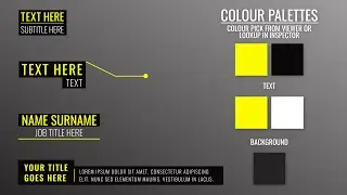 XTheme Action Colour Swatches in Final Cut Pro FCPX