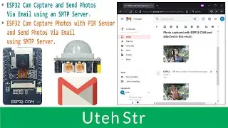 Arduino IDE + ESP32 CAM | ESP32-CAM Capture and Send Photos Via Email using an SMTP Server and PIR